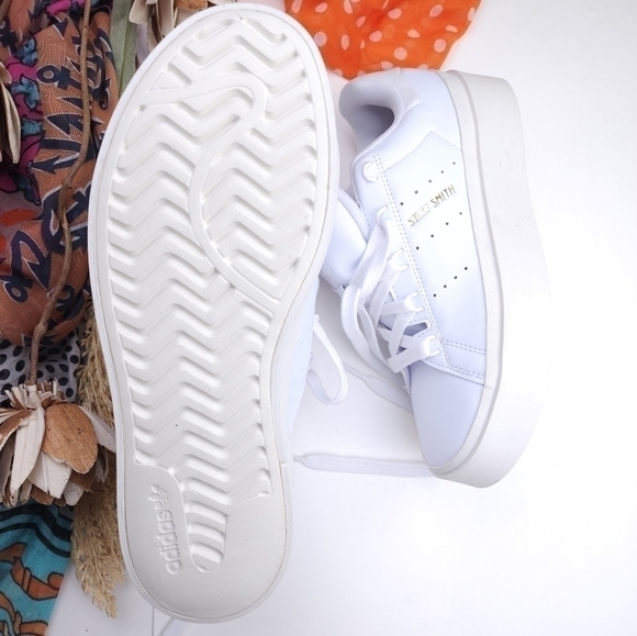 Rare Stan Smith White Platform Women's Sneakers Sz 8½m - Picture 4 of 16